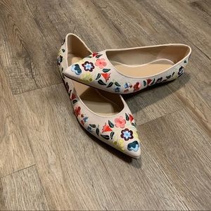 ASOS Embroidered Floral Flat Shoes